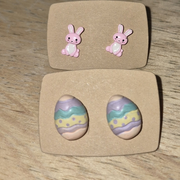 Jewelry - Easter Bunny And Egg Earrings Lot